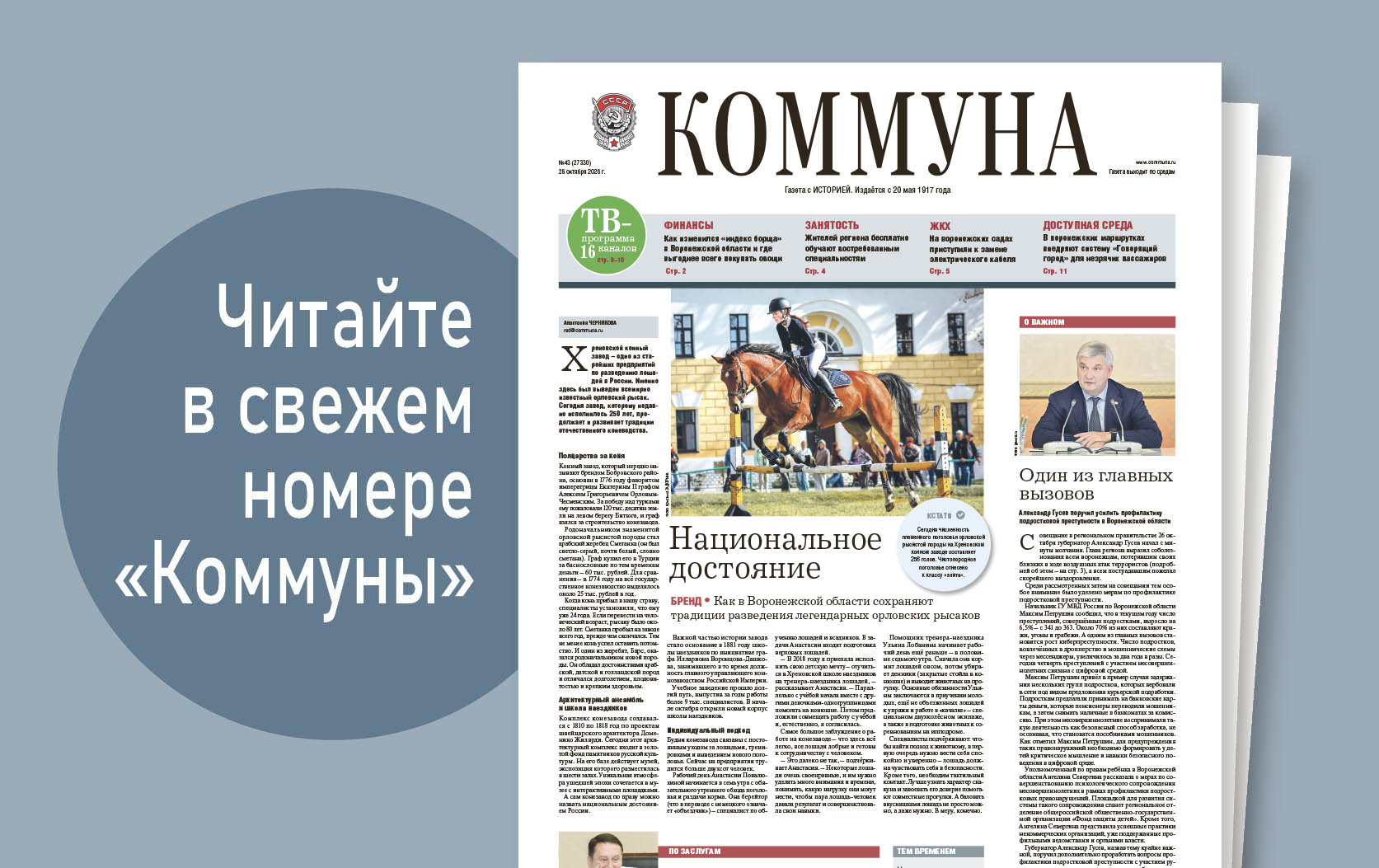 «Коммуна» от 28 октября 2026 года: сколько стоит сварить кастрюлю борща в Воронеже и какие налоги необходимо оплатить до 1 декабря 